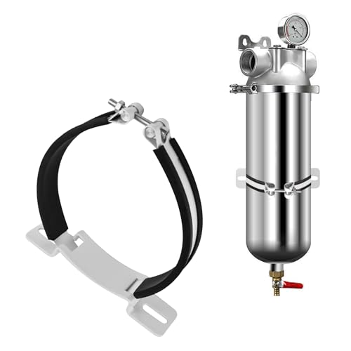 HSOKEW Gas Bottle Bracket, Gas Bottle Holder Cylinder Wall Mounted Bracket Propane Tank Mounting Bracket Nitrogen Gas Cylinder Holder Oxygen Bottle Trolley Bracket Wall Clamp (6.5-6.9 IN)