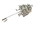 Miniblings Roboter Krawattennadel Anstecknadel Pin Anstecker Steampunk 4cm - Handmade Modeschmuck I Herrenschmuck Männerschmuck Schlipsklammer Krawattenklammer