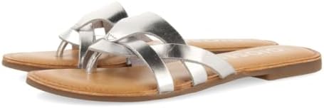 GIOSEPPO Sandalen van metallic leer in crème-wit voor meisjes Varzea, Ivoor, 33 EU