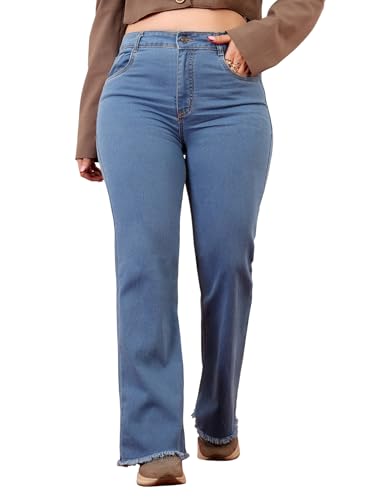 Image of Miss Chase A+ Women's High Rise Regular Stretchable Denim Bootcut Shaping Jeans