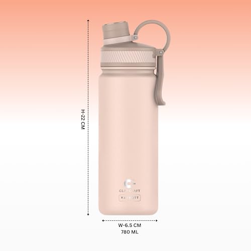 Image of Clay Craft VACBOTT Zing Double Walled 18 Hours Hot and 24 Hours Cold Insulated Flask 780ML, 2 Pcs|Easy to Carry|Gym Bottle|Home|Kitchen|Hiking|Travel Bottle|BIS Certified|1Year Limited Warranty