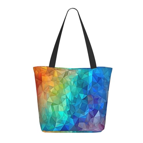 Sac fourre-tout pour femme et grand sac à bandoulière triangle arc-en-ciel