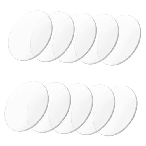 MUCKLILY 10Pcs Optical Lens Magnifier Double Convex Acrylic Lenses for Physics Experiments and Magnifying Applications Replacement Lens for Science Projects