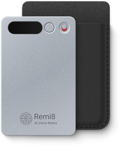 Image of Remi8 AI Voice Recorder 64GB | AI Meeting Summaries & Reminders | 600 Min /Month Auto Transcribe | Unlimited Recording | 100+ Languages incl. All Indian Languages | Whatsapp & Call Recording