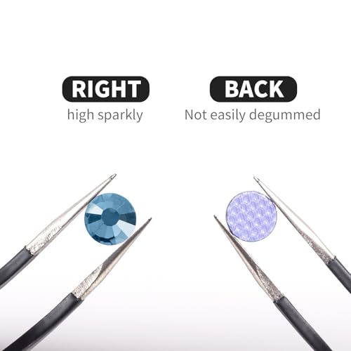 Image of Hotfix Rhinestones Bulk 3000PCS SS6 (1.9-2.1mm), Aquamarine Glass Rhinestones for Clothes, Tumblers, Shoes DIY, Heat Transfer Flatback Gems for Crafts & Decoration