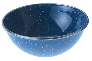 Tazón de borde de acero inoxidable 6" azul miniatura 1