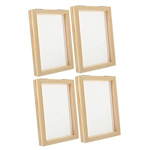 KALLORY 4 Stück Holz Papierschöpfrahmen Set