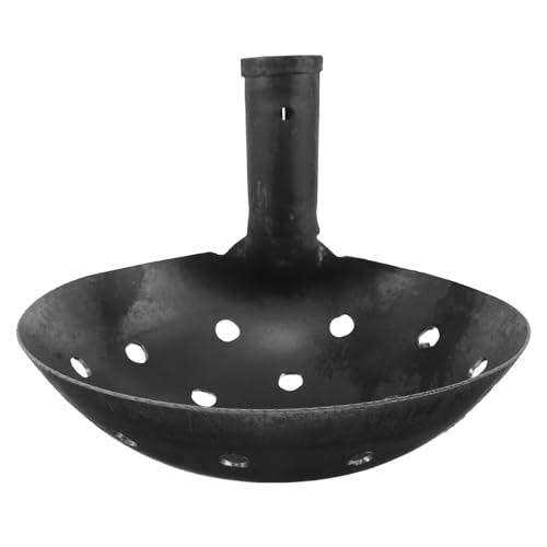 IMIKEYA Garden Sifting Ladle - 0.4'' Holes Metal Cleaning Shovel for Sewer Gutter Storm Drain - 6.7'' Agricultural Catch Basin Cleaning Scoop for Soil Muck Manure Removal