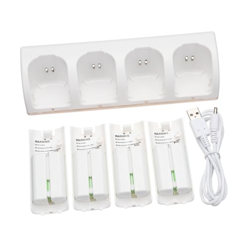 Chargeur de batteries intelligent adaptateur de recharge de piles fentes compact blanc