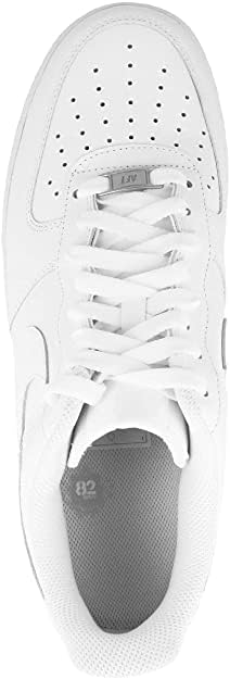 Nike Men's Air Force 1 '07 Basketball Shoe, White/Black, 9 | Image 3
