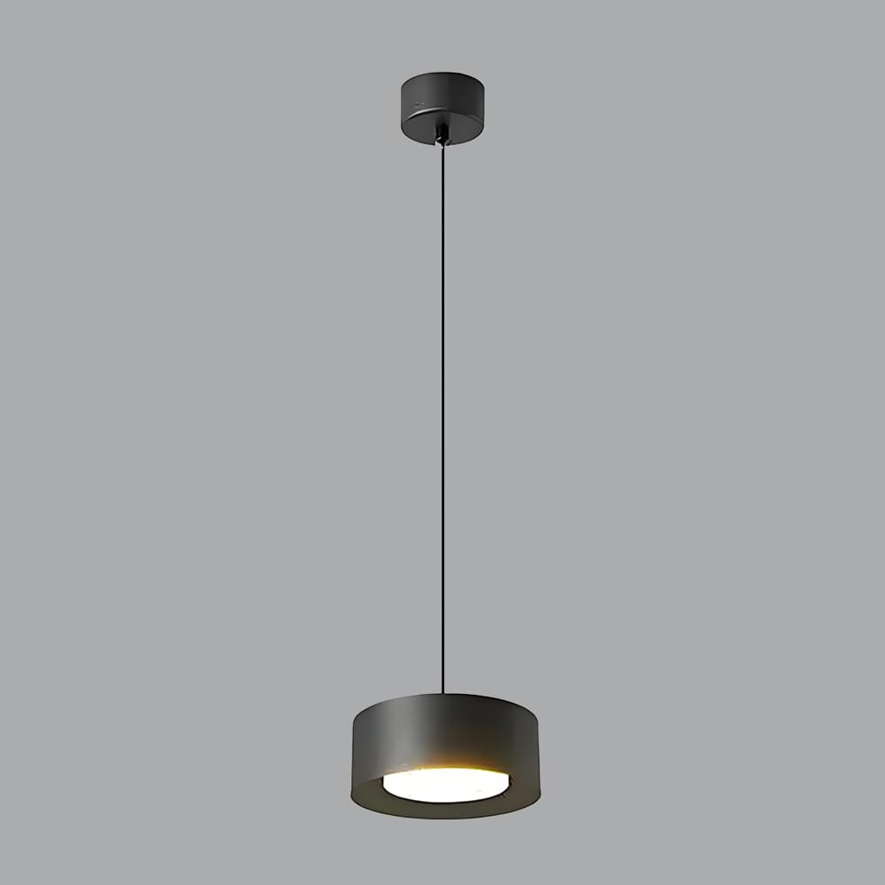 Lampe suspendue de chevet noire LED 6W design moderne réglable en hauteur