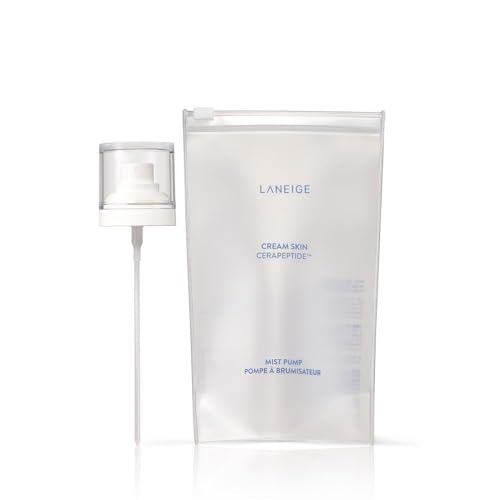 LANEIGE Cream Skin Toner & Moisturizer: Lightweight Refillable Korean Milky Toner with Ceramide & Peptide for Hydration, Firming, & Barrier Support