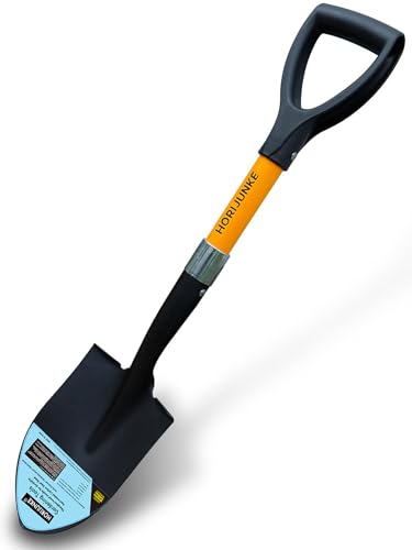 HORIJUNKE Garden Shovel, 27" Metal & Fiberglass, Orange