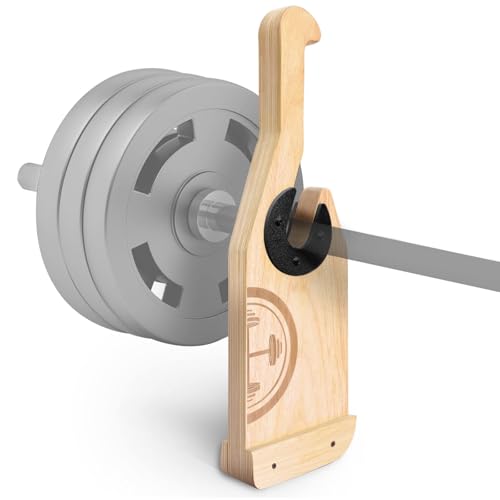 POWER GUIDANCE Wooden Deadlift Jack Barbell Jack Barbell Lift Jack for Weight Training Bar Barbell Stand with Non-Slip Handle Suitable for Loading/Unloading Barbell Bar
