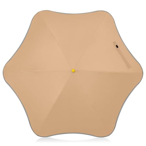 Parapluie fille marron sable anti-UV pour éviter les coups de soleil et la pluie