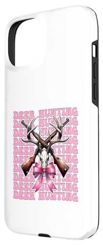 Deer Hunter Dekoband für Mädchen, Kokettenschleife, Rosa Hülle für iPhone 15 Plus
