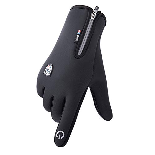 WQJJ Unisexe Hommes Femmes Écran Tactile Gants d'hiver Anti-dérapant Running Cyclisme Gants pour Conduire Ski Sports De Plein AirBlack-XL Cover