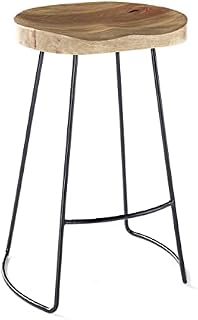 North interiors Elm Home And Garden designer kitchen pub bar stool 70cm High White Black Copper (Black Frame)