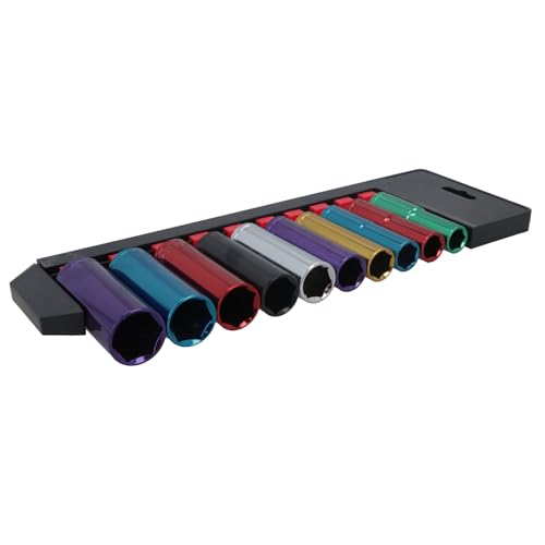 Douilles métriques de 13 mm à 24 mm dotées d'un double code couleur profond pour clés à main - 5