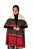 Mila Winter Mohair Shawl for Women - Patterned Scarf for Unisex - Keep Yourself Warm & Fashionable - Elegant Gift for Special Occasions - Size 200x70cm – شال موهير مشجر شتوي (Nomad Flame)