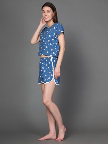 Image of B STORIES Women's Cotton Pyjama Set | Comfort and Relexed Nightsuit for Ladies