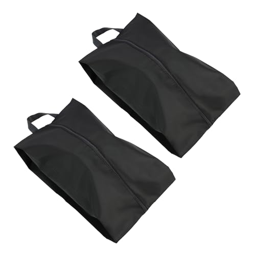 Set de 2 Bolsas para Zapatos de Viaje – Bolsas Impermeables y Resistentes a la Suciedad, Ideal para Equipaje y Maleta, Capacidad hasta Talla 47, Diseño Elegante en Color Negro