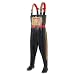 Trampolieri Da Pesca in PVC Spesso 100% Impermeabili Trampolieri Da Pesca A Mosca Con Stivali Stivali Da Caccia Con Suola Con Tacchetti Per Uomini E Donne,Nero,37 EU