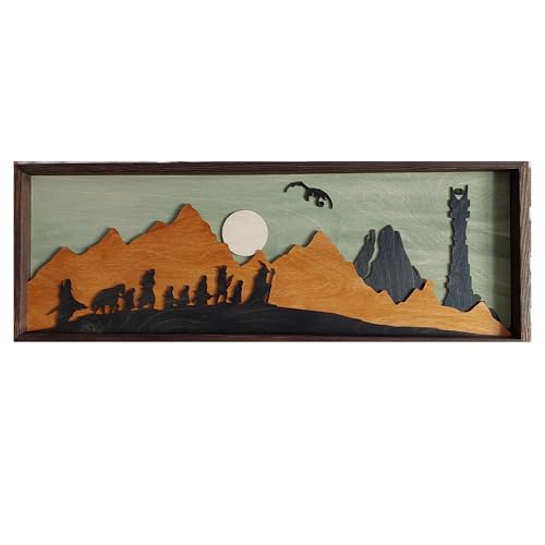 Lord of the Rings Painting, Handmade 3D Epic LOTR Artwork