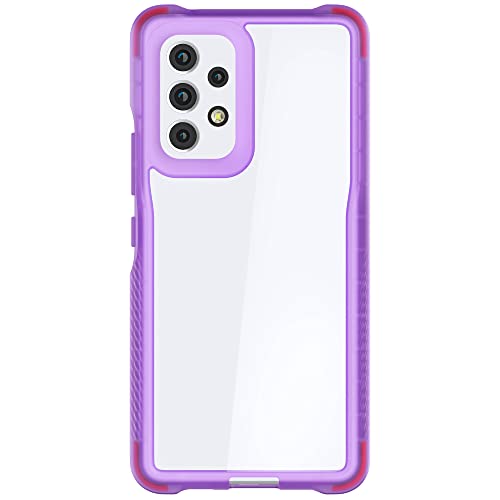 Image of Ghostek COVERT Purple Bumper A53 5G Case Clear Protective Phone Cover Screen and Camera Lens Protection Thin Lightweight Design Designed for 2022 Samsung Galaxy A53 5G (6.5in) (Purple-Limited Edition)