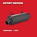 MBRP AT-6508SP ATV Straight Core Slip On Muffler Exhaust, Moderate Sound, Black Coated Aluminized Steel, Fits Polaris Scrambler 500 2X4 2001-2006