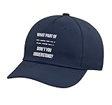 What Part of Morse Code Don't You Unterstand | Ham Radio Adjustable Printed Baseball Hat, Navy Blue