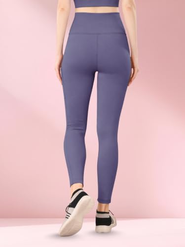 Image of Yoga Pant for Womens High Wasit Tights with Side Pocket Slim Fit Gym wear Running Sports wear Leggings Stretchable Combo Pack of 2