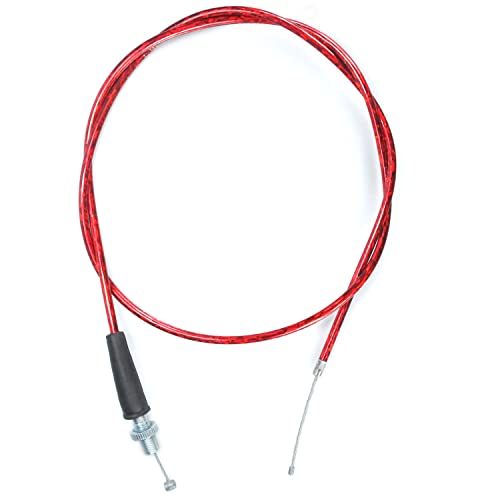 HOLATO 50 Throttle Cable for Predator 212cc 6.5hp Coleman CT100U CT200U BT200X Baja Warrior Doodlebug Db30 Mb165 Mb200 MOTOVOX MBX10 MBX11 MBX12 RT200 Mini Bike GX160 GX200 Pit Dirt Bike Parts Red