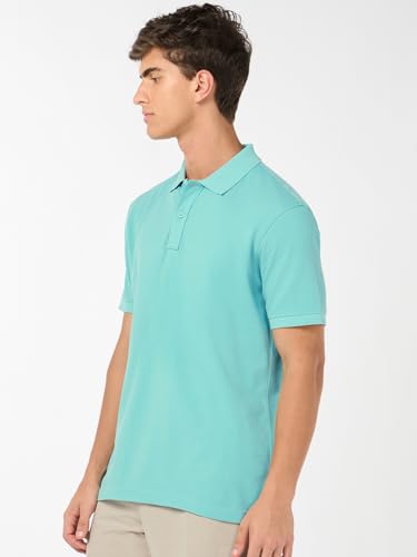 Image of Bewakoof Men Solid Regular Fit Half Sleeve Collar Pure Cotton T-Shirt