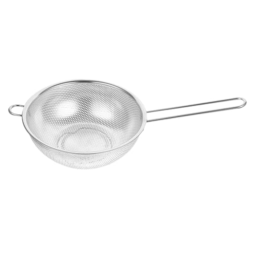 VALICLUD Cesta Coladora Inoxidable Con Mango Para Escurrir Verduras y Pasta Resistente y Duradero Para Drenar Pequeños Para Cocina
