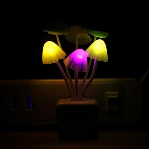 Image of K D Auto on /Off Illumination Forest Lamp with Flowers Night Lamp (Green Crown Plug, Pack of 2)