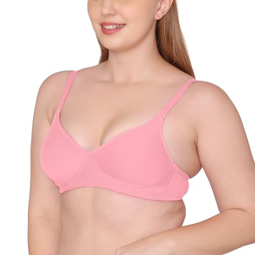 Image of Tweens - Medium Padded Cotton Rich Bra - Full Coverage, Seamless, Multiway Straps, Wirefree Everyday T-Shirt Bra (Pack of 2)