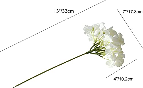 Image of Artificial Real Touch Faux Flower for Vases Roses with Stems Height 13'' Length 7inch, 3 pcs Home Decorations- Cream White
