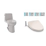 TOTO MS854114#12 Ultimate Elongated One Piece 1.6 GPF Toilet with S550e WASHLET Bidet Seat, Sedona Beige