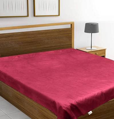 BONA SORT PVC (Polyvinyl Chloride) Waterproof Bed Sheet, Plastic Sheet, PVC Mattress Protector Cover for Kids Babies and Adult - Double Bed Size 6.5 x 6 Feet (Color Maroon)