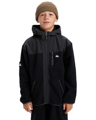Quiksilver Forro Polar Back to S School para niño, Color Negro, Talla 8