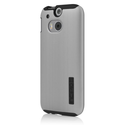 Incipio DualPro Shine Case for HTC One (M8) - Carrying Case - Retail Packaging - Silver/Black