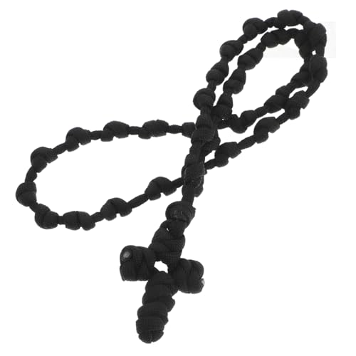 Cordon de prière fait à la main idée cadeau croix tressée