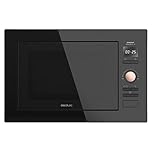 Cecotec Microondas Encastrable Digital GrandHeat 2590 Built-in BlackRose. 900 W, Integrable, 25 Litros, 8 Funciones Preconfiguradas, Quick Start, Temporizador