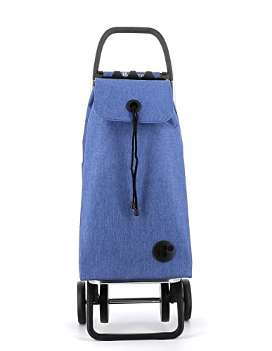 Klappbarer Einkaufsroller Rolser I-Max Tweed 4 Räder - Blau – Bild 4