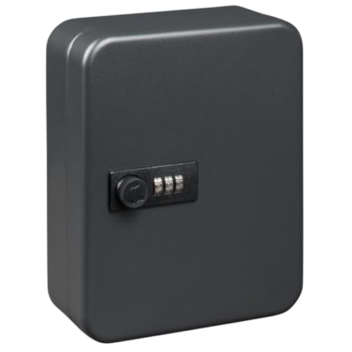 Burg-Wächter Schlüsselbox abschließbar mit Zahlencode, 20 nummerierte Haken, Stahlblech, KC 20 C, Mattschwarz Burg-Wächter Schlüsselbox abschließbar mit Zahlencode, 20 nummerierte Haken, Stahlblech, KC 20 C, Mattschwarz