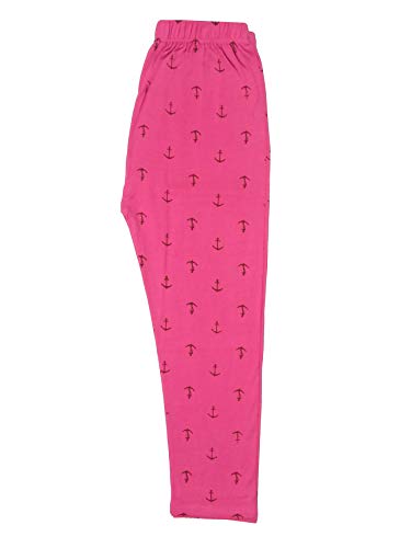 Image of IndiWeaves Girls Printed Cotton Capri Pants for Summer (Magenta,White1, 12-14 Years) Pack of 2