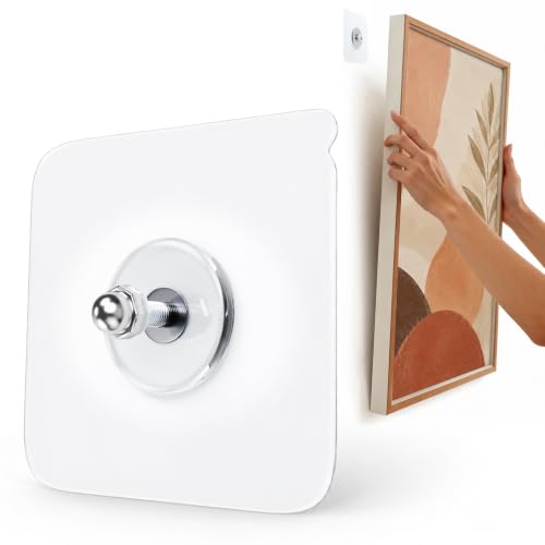 14 Pcs Wall Hooks Adhesive Picture Hooks Heavy Duty Picture Hangers Without Nails for Hanging Transparent Waterproof Frame Hangers Sticky Hooks for Bathroom Kitchen14mm