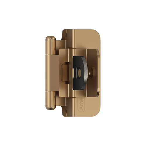 Amerock BPR8700CZ | Cabinet Hinge | 3/8 inch (10 mm) Inset Double Demountable | Champagne Bronze | Kitchen Cabinet Door Hinge | 1 Pair/2 Pack | Functional Hardware by Amerock - Used condition - US$6.25