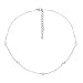 ChelseachicNYC Five Cubic Zirconia Crystal Accent Chain Choker Silver